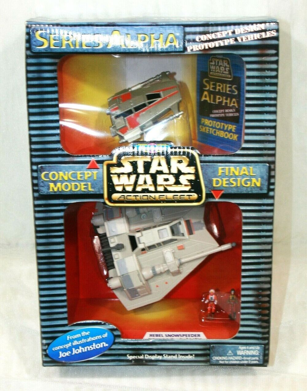 Star Wars Series Alpha Concept Model Rebel Snowspeeder with Luke Micro Machines